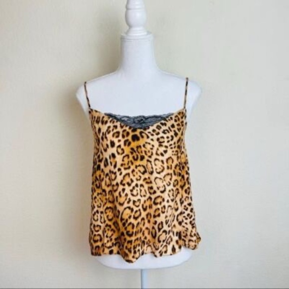 ZARA TRF Collection Leopard + Lace Camisole Tank Top, Medium - Picture 6 of 7